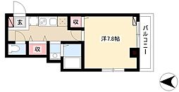 センチュリーパーク六番町 1Kの間取図画像