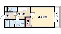 オンワード 1Kの間取図画像