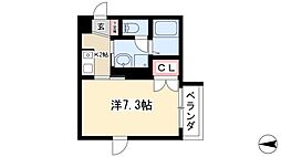 マンション林檎の樹 1Kの間取図画像