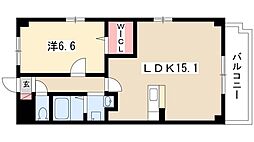 エミネンス八熊 1LDKの間取図画像