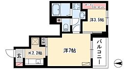 グランソレイユ2 2Kの間取図画像