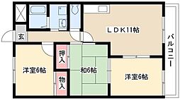 フルリールメゾン 3LDKの間取図画像