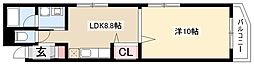 NKビル野田 1DKの間取図画像