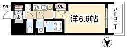 プレサンス名古屋駅ゲート 1Kの間取図画像