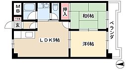 メゾンソシアル 2LDKの間取図画像