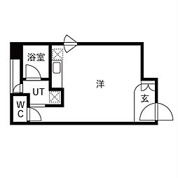 B-FLAT名駅 ワンルームの間取図画像