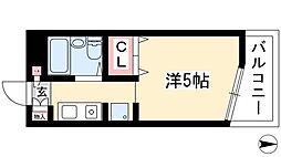 ジョイフル亀島 ワンルームの間取図画像