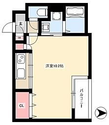 SPACECUBEHONJIN 1Kの間取図画像