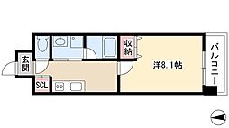 ララステージ熱田 1Kの間取図画像