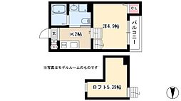 レクサス1439 1Kの間取図画像