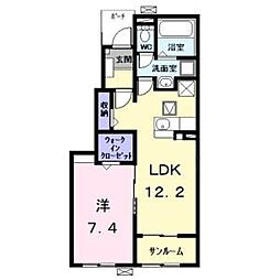 ルミエール中野新町 1LDKの間取図画像