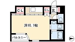 SPACECUBEHONJIN 1Kの間取図画像