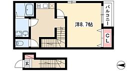 SAKURA東海通A棟 1Kの間取図画像