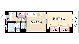 センチュリーパーク八熊 1DKの間取図画像