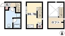 シエルスラン 1Kの間取図画像