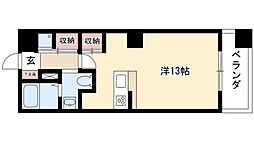 グレンパーク中島 ワンルームの間取図画像