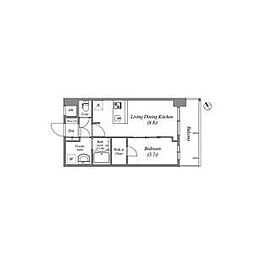 アドバンス名古屋シュテルン 1LDKの間取図画像