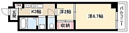 シャルマン上ノ宮 2Kの間取図画像