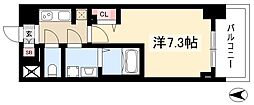 S-RESIDENCE東海通 1Kの間取図画像