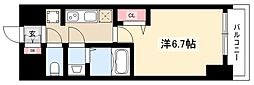 エステムコート名古屋グロース 1Kの間取図画像