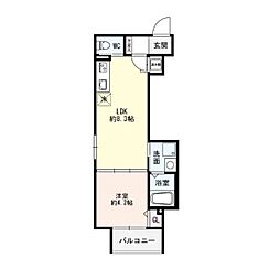 StageK向島 1LDKの間取図画像