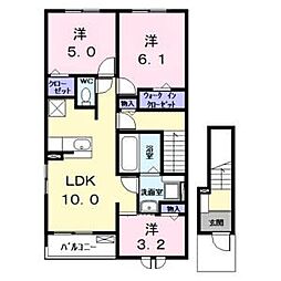 ロークァット I 3LDKの間取図画像