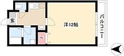 サンライズ高畑 1Kの間取図画像