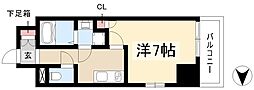 クレヴィスタ名駅南 1Kの間取図画像