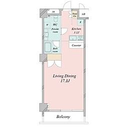 スクエア名駅南 1Kの間取図画像