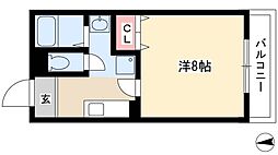 ライフステージ正徳 1Kの間取図画像