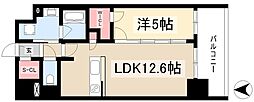 S-RESIDENCE亀島駅前ブレイズ 1LDKの間取図画像