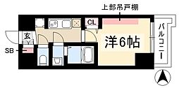 プレサンス高畑ルミア 1Kの間取図画像