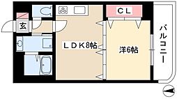 ミリオネア 1LDKの間取図画像