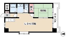 メゾンソシアル 1LDKの間取図画像