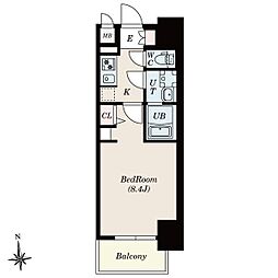 S-RESIDENCE尾頭橋beaute 1Kの間取図画像