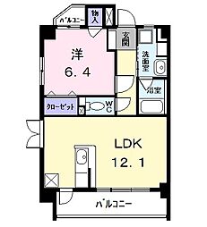 ComfortSquare 1LDKの間取図画像