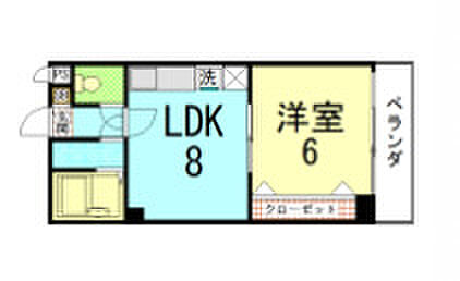 サンハイツ伯楽 402｜京都府京都市中京区西ノ京伯楽町(賃貸マンション1LDK・4階・32.48㎡)の写真 その2