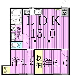 中峠ハイツB2 1階