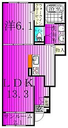 エテルノアルバ 102 1階1LDKの間取り