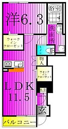 KAKINOKI　TERRACE 1階1LDKの間取り