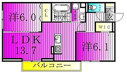 プラヴール 2階/-