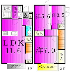 間取図画像 3LDK