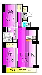T'sgarden北柏2 2LDKの間取図画像