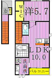 アグスタ初石 1LDKの間取図画像