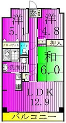 東和リバーサイド野田 3LDKの間取図画像