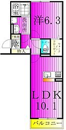 アステールピュールM 1LDKの間取図画像