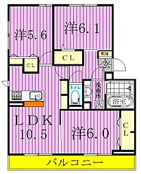 メルヴェイユおおたかの森II 2階
