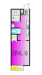 パナコート 1Kの間取図画像