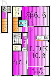 ウェストビレッヂI 2階