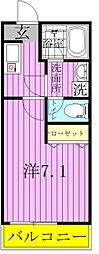 センターパーク馬橋3 1Kの間取図画像